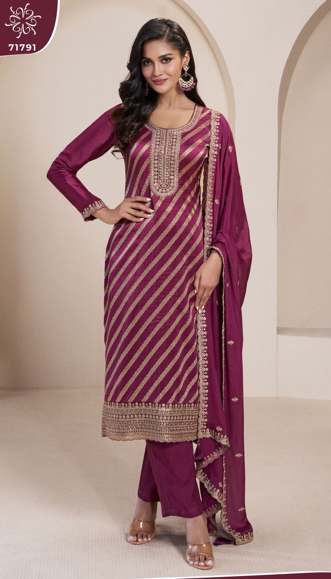 Vinay Kuleesh Silky 6 Designer Salwar Kameez Suppliers In India